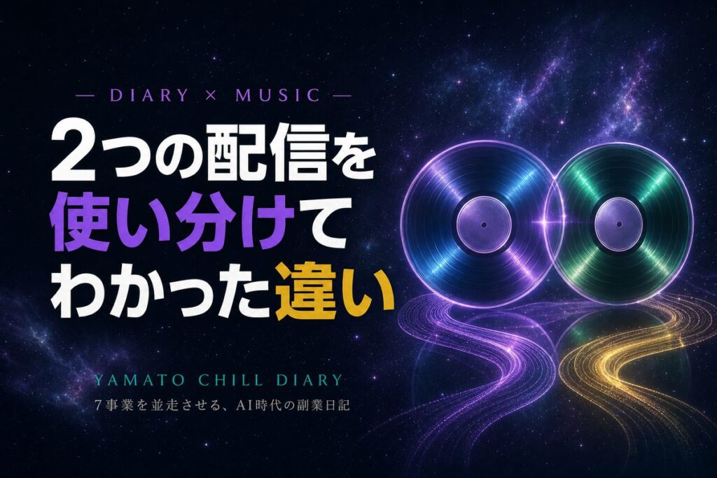 2つの配信を使い分けてわかった違い — DistroKidとTooLost比較（YAMATO CHILL DIARY）