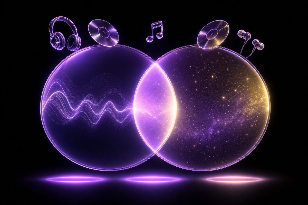 2つの音楽配信代行サービスの役割分担 — ベン図で見る使い分けの考え方