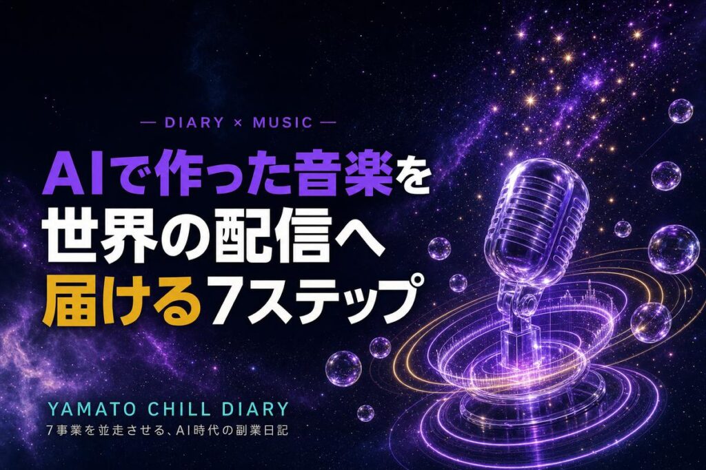 AIで作った音楽を世界の配信へ届ける7ステップ — YAMATO CHILL DIARY