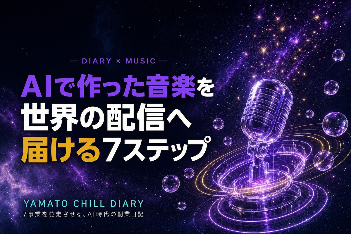 AIで作った音楽を世界の配信へ届ける7ステップ — YAMATO CHILL DIARY