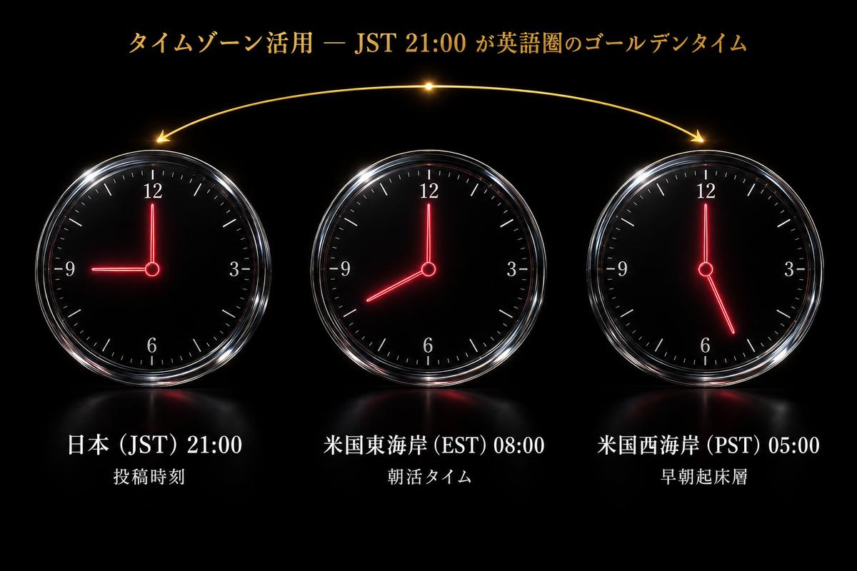 北海道タイムゾーン活用 - JST/EST/PST 3時計比較