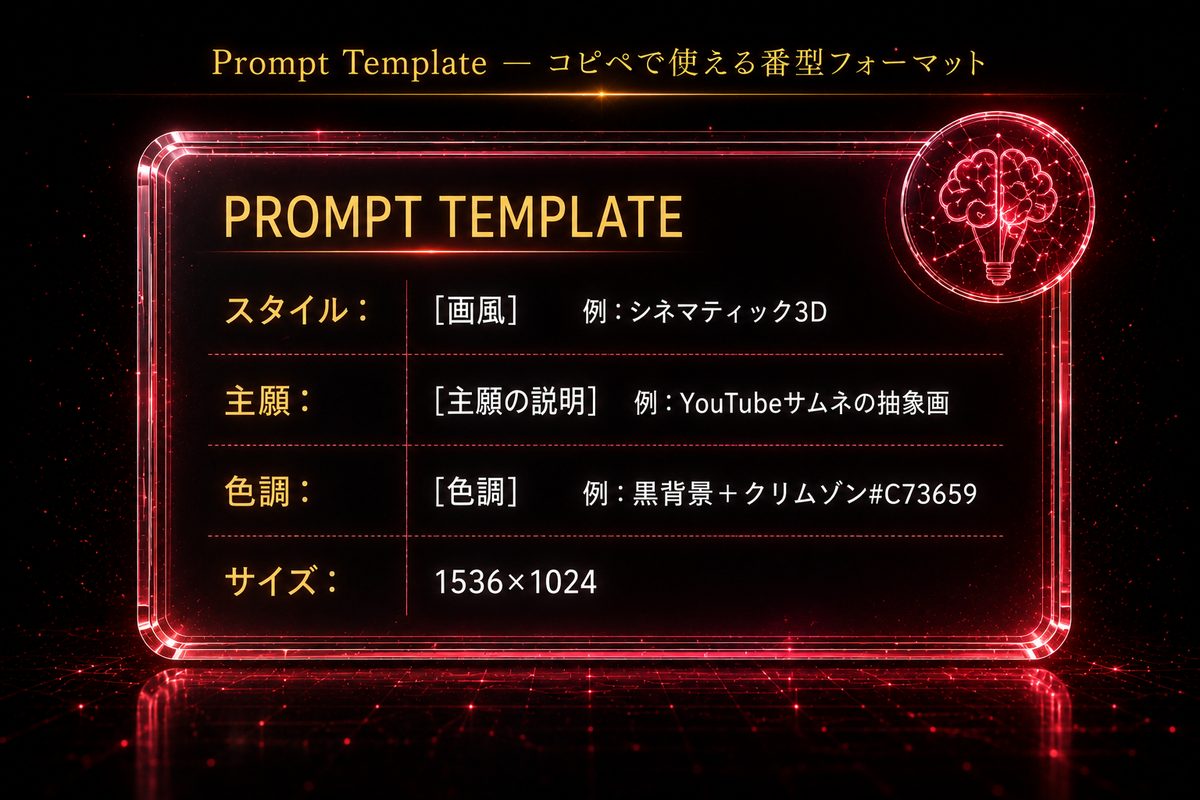 Prompt Template - コピペで使える番型フォーマット