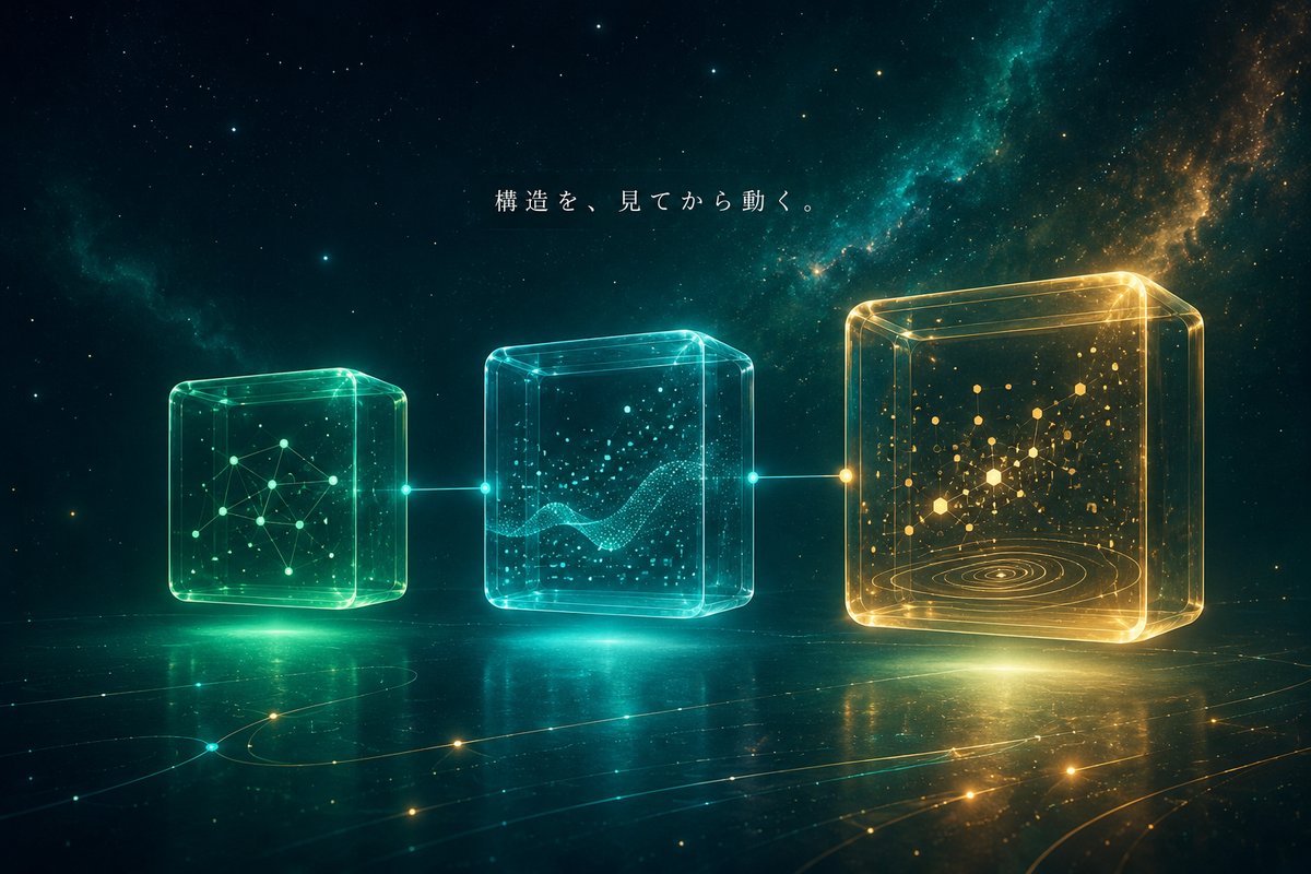 クラウドワークステック記事 挿絵B - 構造を、見てから動く