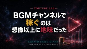 YouTube実験ピラー BGMチャンネルで稼ぐのは想像以上に地味だった クリムゾン版アイキャッチ